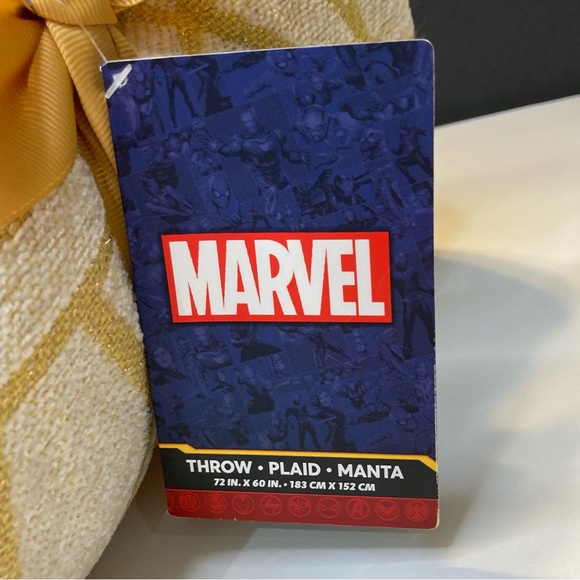 Disney Parks Marvel Avengers Gold Throw Blanket - Picture 6 of 10